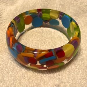 vintage geometric floating  bubble multi colors dots in excellent condition